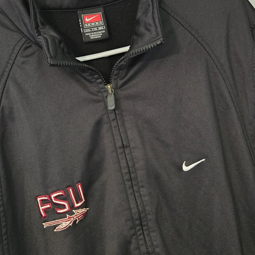 Florida State Seminoles FSU Nike Jacket Zip-Up Black Men XXL Athletic Football
